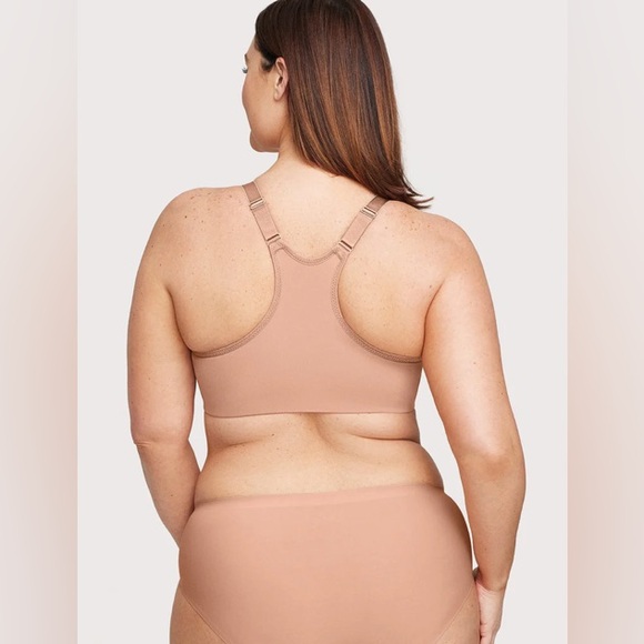 GLAMORISE - Front Closure Smoothing Wonder Wire Bra - Nude/Cappuccino 44DD - Picture 5 of 11